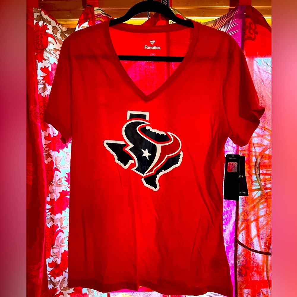 Women's Fanatics Red Houston Texans Hometown V-Neck T-Shirt